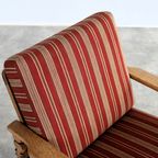 Brutalist Easy Chair | Vintage Fauteuil | Jaren 60 | Eiken thumbnail 3
