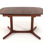 Ovalen 2x Verlengbare Eettafel Massief Teak Deens thumbnail 2