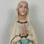 Antiek Vintage Beeld Heiligenbeeld Beeld Maria In Gips 72 thumbnail 5