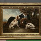 Henry Schouten (1857-1927). Groot Formaat Schilderij. thumbnail 3