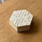 Vintage Wooden Trinket Box With Bone Inlay thumbnail 5
