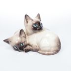 Beswick Vintage Beeldje Siamese Poesjes thumbnail 2