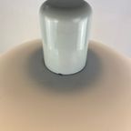 Large Mid-Century Fully White Acrylic Mushroom Table Lamp Xl 1970 thumbnail 8