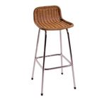 Dirk Van Sliedrecht - Rohe Noordwolde - Bar Stool With Wicker / Rattan Seat - In Great Condition, thumbnail 2