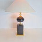 Vintage Le Dauphin Tafellamp Messing Lamp Regency France '70 thumbnail 4