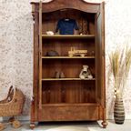 Antieke Noten Houten Art Deco Toogkast/linnenkast Julia thumbnail 4