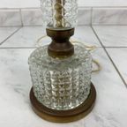 Vintage Tafellamp Messing En Glas thumbnail 9