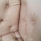 Chesterfield Vintage Design Bank Camel Beige Leer Kubus Model thumbnail 16