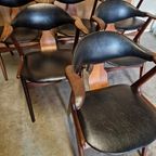 Set Van 6 Vintage Stoelen Koehoorn Stoelen Van Teeffelen thumbnail 7