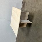 Vintage Travertin Salontafel, Vierkant, Italië 1970's thumbnail 5
