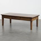 Charmante Antieke Salontafel Met Een Lade En Prachtige Details thumbnail 10