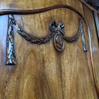 Antiek (+/- 1780) Dubbelgebogen Mahonie Kabinet, 243 Cm Hoog thumbnail 12