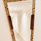 Large Mid-Century Mosaic Mirror With Lights, The Netherlands, 1961 thumbnail 5