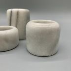 Set Vintage Marmer Theelichthouders 3 Stuks thumbnail 2