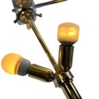 Vintage Gouden Tafellamp Met Fumé Glazen Kap thumbnail 6
