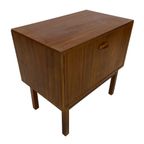 Vintage Kastje Compact Klepkast Jaren 60 Teak Fineer thumbnail 5