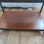 Vintage Bijzet Tafel Trolley Op Wielen Tafeltje Audio Tv thumbnail 9