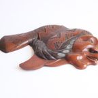 Vintage Hand-Carved Wooden Native American Chief'S Head thumbnail 6