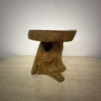 Solid Wood Tree Side Table , 1970S thumbnail 3