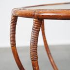 Leuke Vintage Ronde Rotan Bijzet/ Salontafel thumbnail 7