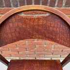 Thonet Cosmos B751 Klapstoel. Zeldzaam Krokodillenreliëf. thumbnail 4