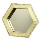 Zeldzame Hexagonale Messing Spiegel Rodolfo Dubarry 1970S thumbnail 3