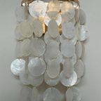 10beschikbaar ! Capiz Schelpen Wandlampen Lamp Goud Frame thumbnail 6