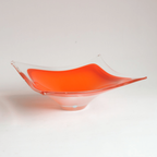 Orange Square Murano Glass Bowl, Italy 1970S thumbnail 8