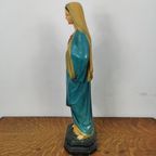 Antiek Vintage Beeld Heiligenbeeld Van Maria In Gips 2107 thumbnail 8
