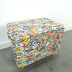 Klepbankje Met Bloemenprint, Vintage Bloemen Bankje thumbnail 3