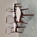 4 Vintage Stoelen Scandinavisch Teakhouten Stoelen Eetkamer thumbnail 5