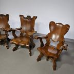 3 X Large Oak Claw Armchairs 1960S 70 X 70 X 90 Cm thumbnail 41