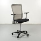 Knoll Life H05 Bureaustoel, Zwart, Grijs Mesh, 1D Armleggers, Nieuwe Armpad thumbnail 2