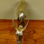 Groot Vintage Messing Bambi Hert Beeld thumbnail 8