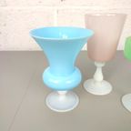3 Opaline Pastelkleurige Vazen thumbnail 5