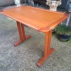 Vintage Kaart Tafel Uit De Jaren 60 Afm. 110x40cm En 80cm Ho thumbnail 3