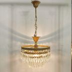 Kroonluchter Vintage Kristallen Hollywood Regency Hanglamp 2 thumbnail 12