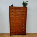 Vintage Houten Notariskast Kleppenkast Apothekerskast thumbnail 3