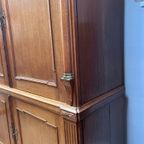 Prachtig Antiek Eiken Kabinet, 4 Deurs Kast, 221 Cm Hoog En 150 Breed thumbnail 15
