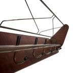 Vintage Wandkapstok Teak En Chroom Jaren 60/70 thumbnail 17