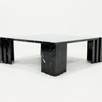 Large Italian Modern Black Marble Coffee Table 1970S thumbnail 6