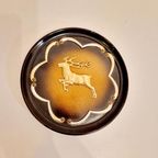 Vintage Houten Wandbord Jaren 60 Met Hert Wandbordje thumbnail 2