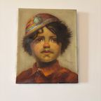 Arabella Met Muts Olieverf Corelli Jeanne Brandsma thumbnail 6