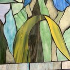 Glas In Lood Art Nouveau Stijl Bloemen In Park thumbnail 4