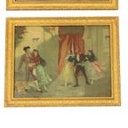 Oude Ingelijste Gekleurde Prenten Scenes Uit Opera Carmen Bizet thumbnail 4