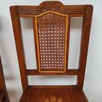 Vintage Houten Café Stoelen, Bistrostoelen, Eetkamerstoelen Set Prijs thumbnail 3