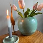Vintage Turquoise Vaas - Gubbels Helden thumbnail 9