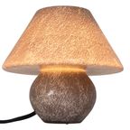 Glass Mushroom Lamp Xs - 1970’S - Italy - Stonelike Glass Outside And Opaline White Inside thumbnail 3