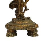 Oude Vergulde Console Met Cherubijn Marmer Hollywood Regency thumbnail 8