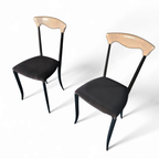 2 X Charme Dining Chair By Fasem Is A Slender, Yet Strong Masterpiece 1980s thumbnail 8